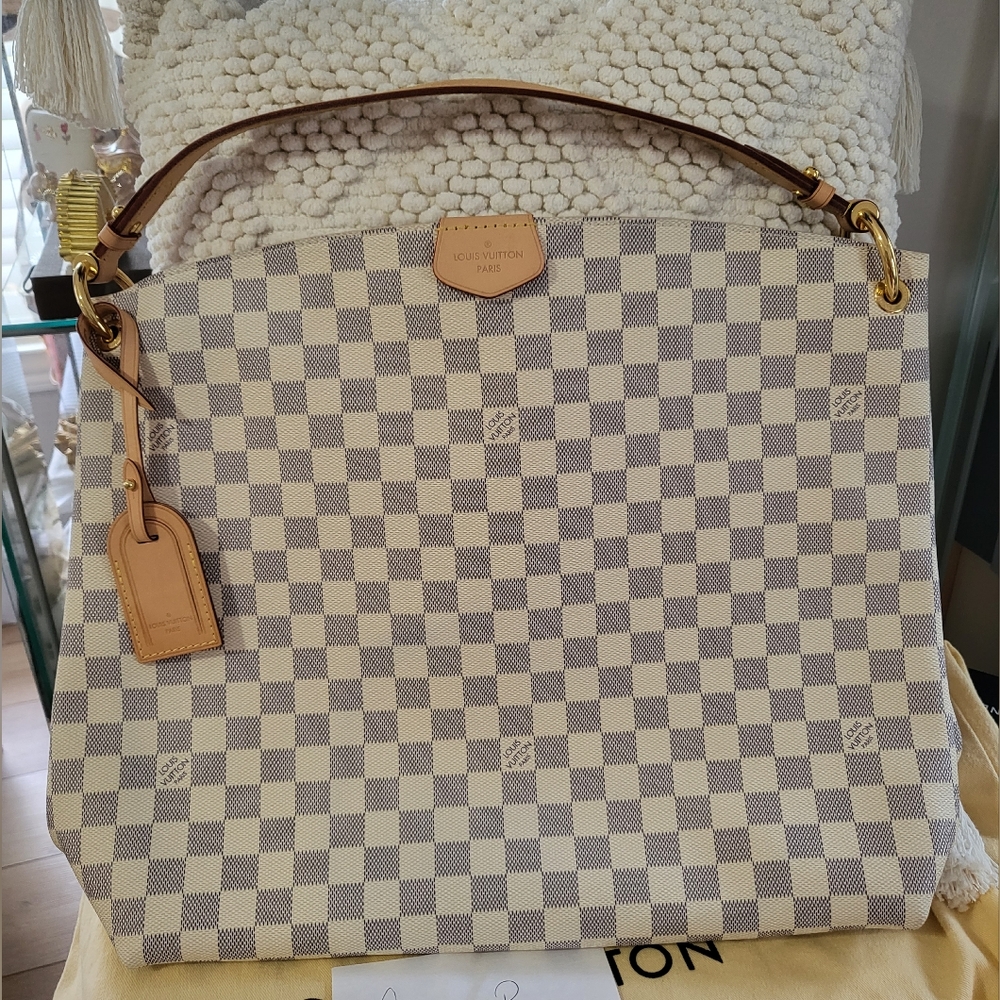 LV Graceful MM Damier Azure print